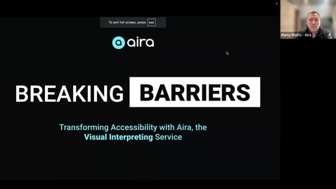 Thumbnail for 2024 - An Introduction to AIRA, CU’s Visual Interpreter Service: Its functionality and Live Demo