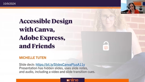 Thumbnail for 2024 - Accessible Design with Canva, Adobe Express, and Friends