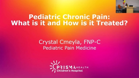 Thumbnail for Pediatric Chronic Pain: What is it and How is it Treated? - Crystal Cmeyla, NP