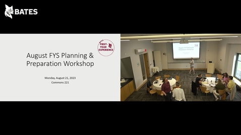 Thumbnail for Intro and Inclusive Pedagogy FYS August 21 2023