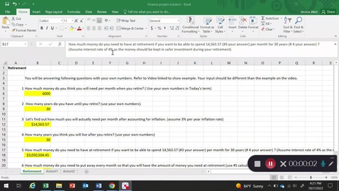 Thumbnail for SoBA 507 Excel project submission 1