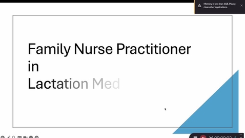 Thumbnail for FNP and Lactation Medicine Presentation 