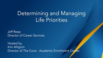 View thumbnail for Determining and Managing Life Priorities