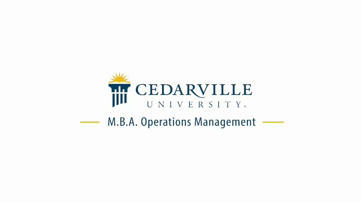 MBA Operations Management Cedarville University