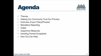 View thumbnail for Title IX Intermediate Training - September 2020