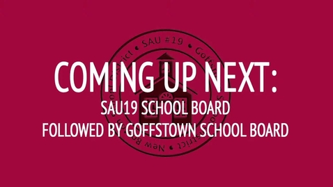Thumbnail for SAU-19 School Board - August 3, 2020
