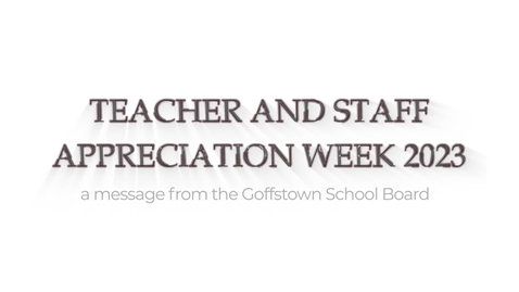Thumbnail for Teacher and Staff Appreciation 2023