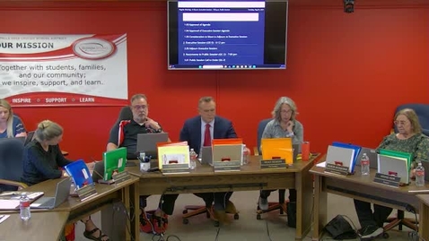 Thumbnail for CFAUSD School Board Meeting - Move to Executive Session: August 26, 2025