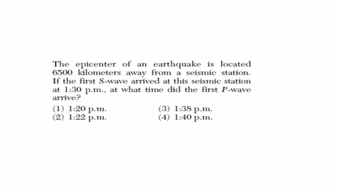 Thumbnail for Earth Science: August 2013 - Question 19
