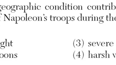 Thumbnail for Global History: June 2011 - Question 20