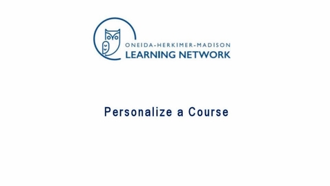 Thumbnail for Personalize a Course
