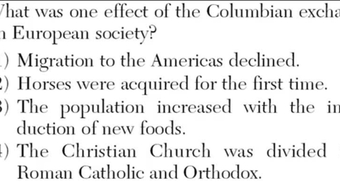 Thumbnail for Global History: June 2011 - Question 16