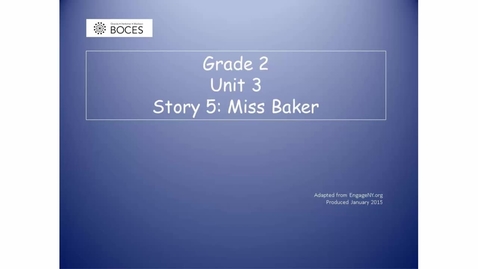 Thumbnail for Story 5 Skills Read Aloud Miss Baker
