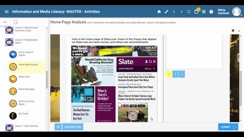 Thumbnail for entry Unit 3 Lesson 6 Part 1 Home Page Analysis