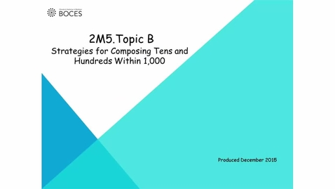 Thumbnail for Topic B Tutorial: Strategies For Composing Tens And Hundreds Within 1,000