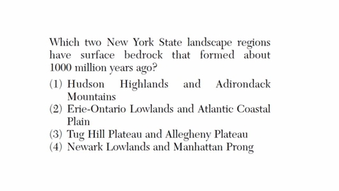 Thumbnail for Earth Science: June 2015 - Question 13