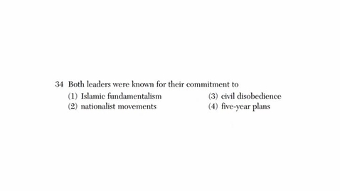 Thumbnail for Global History: June 2013 - Question 34