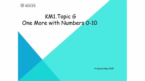 Thumbnail for Topic G Tutorial: One More With Numbers 0-10