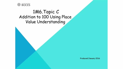 Thumbnail for Topic C Tutorial: Addition To 100 Using Place Value understanding