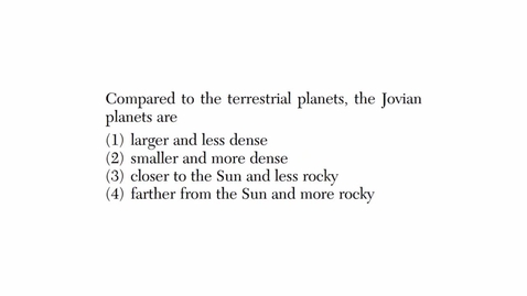 Thumbnail for Earth Science: June 2015 - Question 1