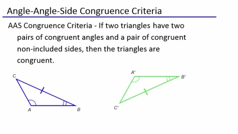 Thumbnail for Aas Congruence Criteria