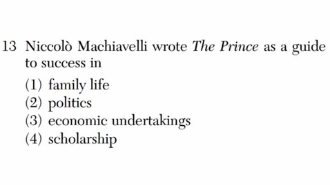 Thumbnail for Global History: June 2013 - Question 13