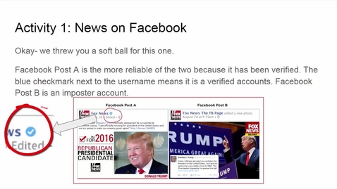 Thumbnail for Unit 3 Lesson 11 Activity 1 News on Facebook