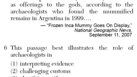 Thumbnail for Global History: June 2011 - Question 6