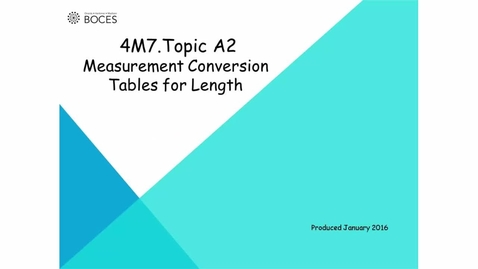 Thumbnail for Topic A2 Tutorial: Conversion Tables For Length