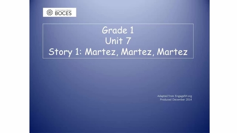 Thumbnail for Story 1 Skills Read Aloud: Martez, Martez