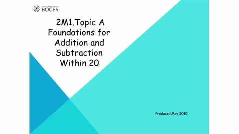 Thumbnail for Topic A Tutorial: Foundations For Addition And Subtraction Within 20