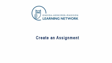 Thumbnail for Create an Assignment