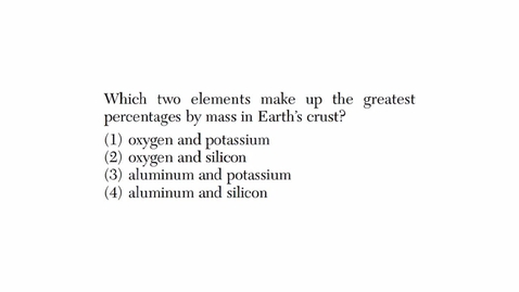 Thumbnail for Earth Science: June 2015 - Question 10