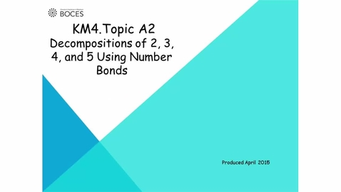 Thumbnail for Topic A2: Tutorial Decompositions Of 2, 3, 4, And 5 Using Number Bonds