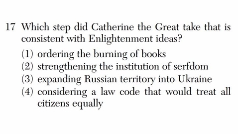 Thumbnail for Global History: June 2013 - Question 17