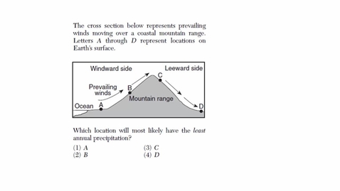 Thumbnail for Earth Science: August 2013 - Question 13