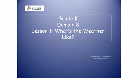 Thumbnail for Lesson 1 Read Aloud: What's The Weather Like?
