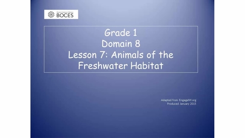 Thumbnail for Lesson 7 Read Aloud: Animals Of The Freshwater Habitat