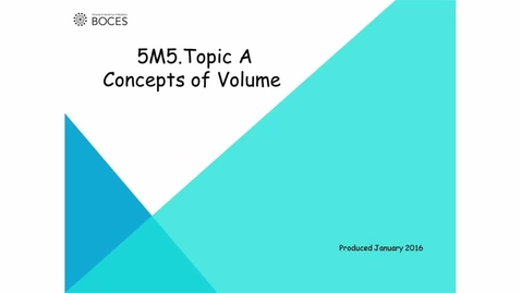 Thumbnail for Topic A Tutorial: Concepts Of Volume