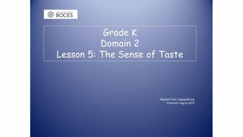 Thumbnail for Lesson 5 Read Aloud The Sense Of Taste
