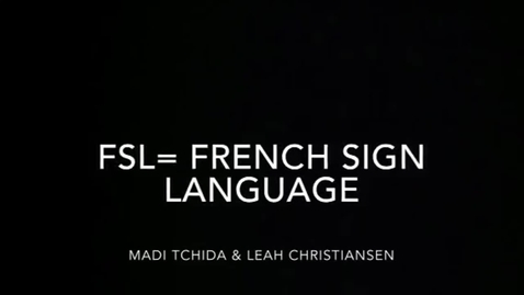 Thumbnail for entry ASL vs. French sign language