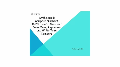 Thumbnail for Topic B Tutorial: Compose Numbers 11-20 From 10 Ones And Some Ones; Represent And Write Teen Numbers