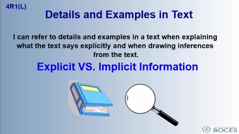 Thumbnail for entry 4R1: Explicit And Implicit Details In Text