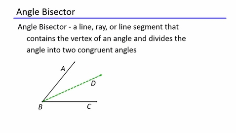 Thumbnail for Angle Bisector