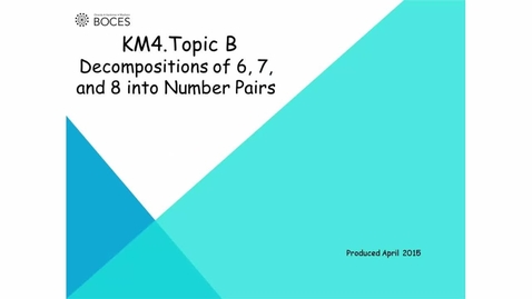 Thumbnail for Topic B: Tutorial Decompositions Of 6, 7, And 8 Into Number Pairs