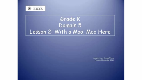 Thumbnail for Lesson 2 Read Aloud Video With A Moo, Moo Here