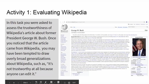 Thumbnail for entry Unit 3 Lesson 13 Evaluating Wikipedia