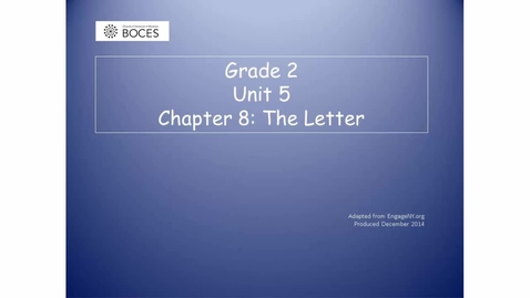 Thumbnail for Chapter 8 Skills Read Aloud: The Letter