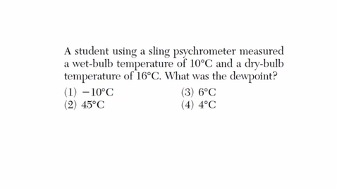 Thumbnail for Earth Science: June 2015 - Question 6