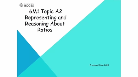 Thumbnail for Topic A2 Tutorial: Representing And Reasoning About Ratios